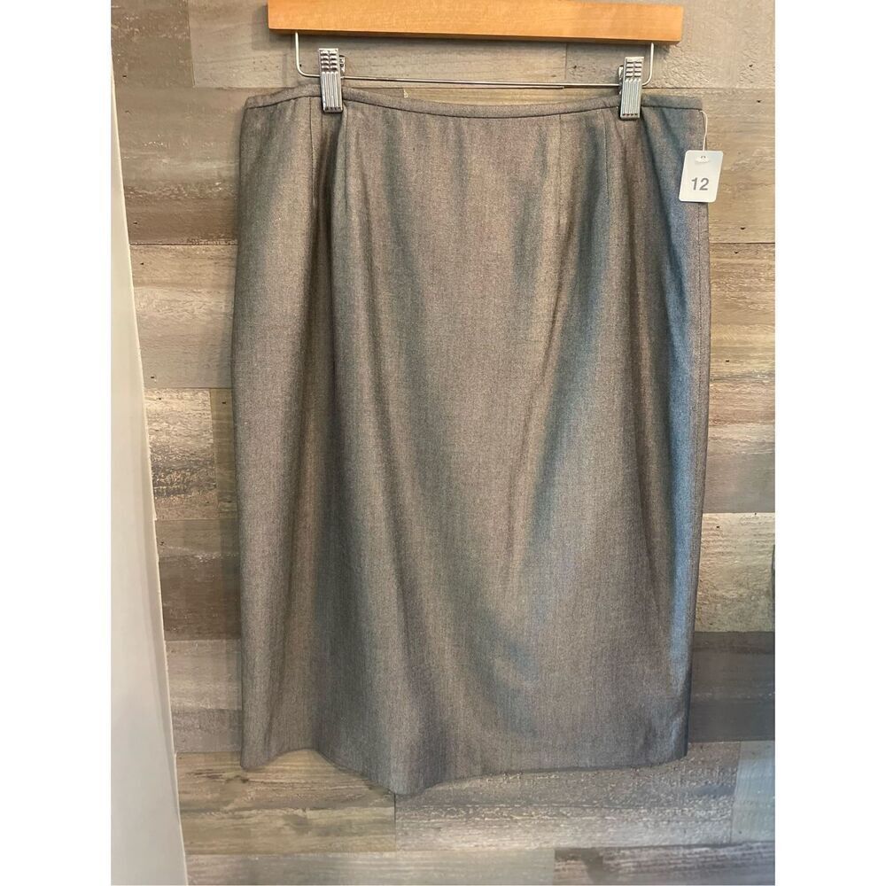 DressBarn NWT  12 grey lined pencil skirt rayon blend NO ￼pockets